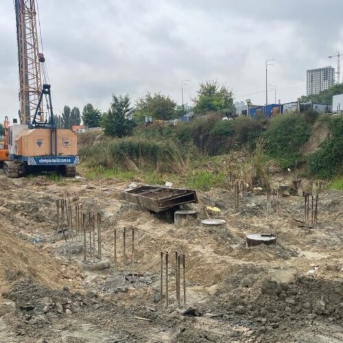 Буріння випробувальних кущів Ф-620мм, L 20-23м, Київ, ЖК «Світлопарк»